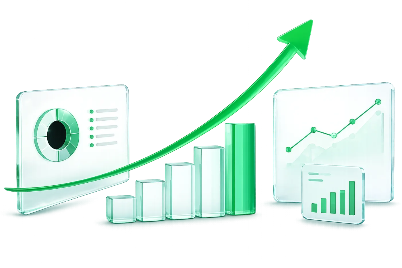 Gráfico de crecimiento de trading con IA de Cuotesanza